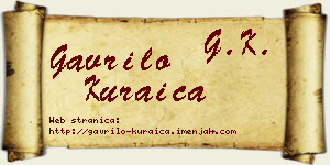 Gavrilo Kuraica vizit kartica